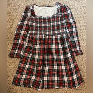 Gap Kids Plaid Cotton Christmas Dress Size Small | holiday | festive | classic